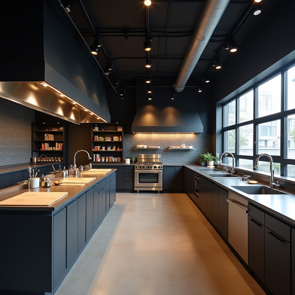 Laboratorio di cucina attrezzato a Bari dove si svolge il corso